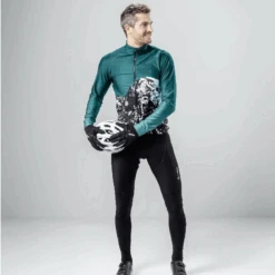 Löffler Scarp Blauw Heren Lange Mouwen Wielrenshirt -Kampeerartikelen Korting 02e15008a22e7953