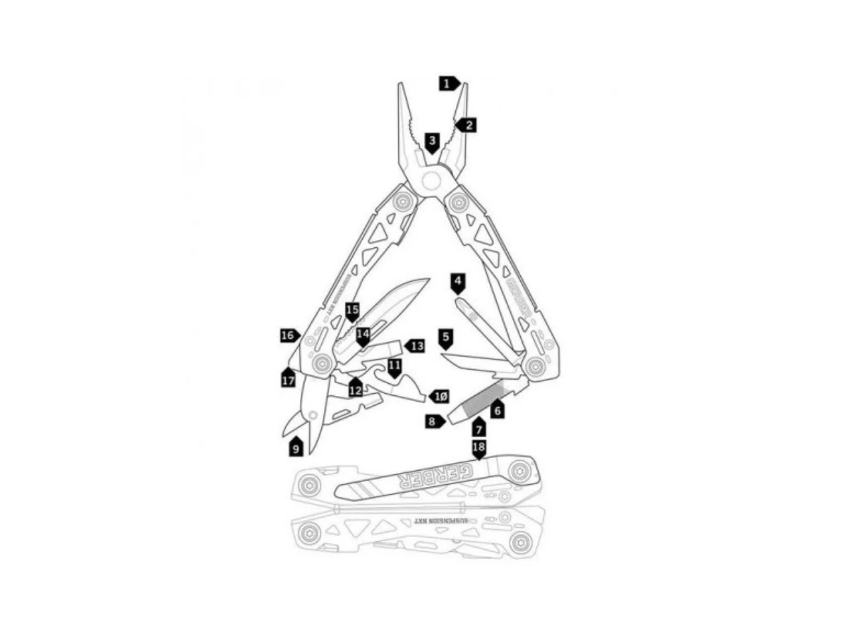 GERBER SUSPENSION NXT MULTI-TOOL - BLACK 5 GERBER SUSPENSION NXT MULTI-TOOL - BLACK - Afbeelding 3