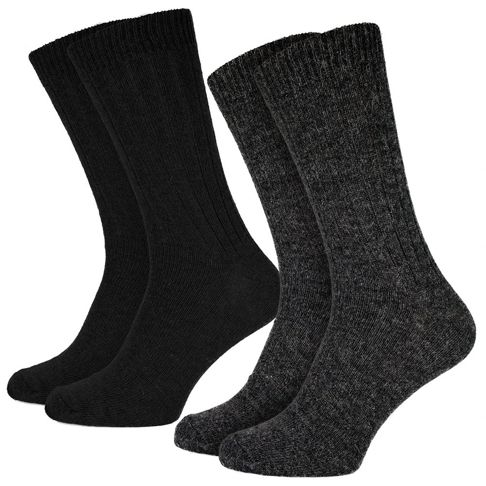 Black Snake Anthracite 2-pack Alpaca Schapenwollen Sokken 3 Black Snake Anthracite 2-pack Alpaca Schapenwollen Sokken
