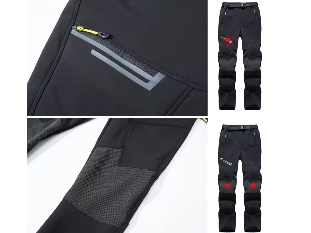 Hikr Waterdichte Heren Fleecebroek - Grey 5 Hikr Waterdichte Heren Fleecebroek - Grey - Afbeelding 3