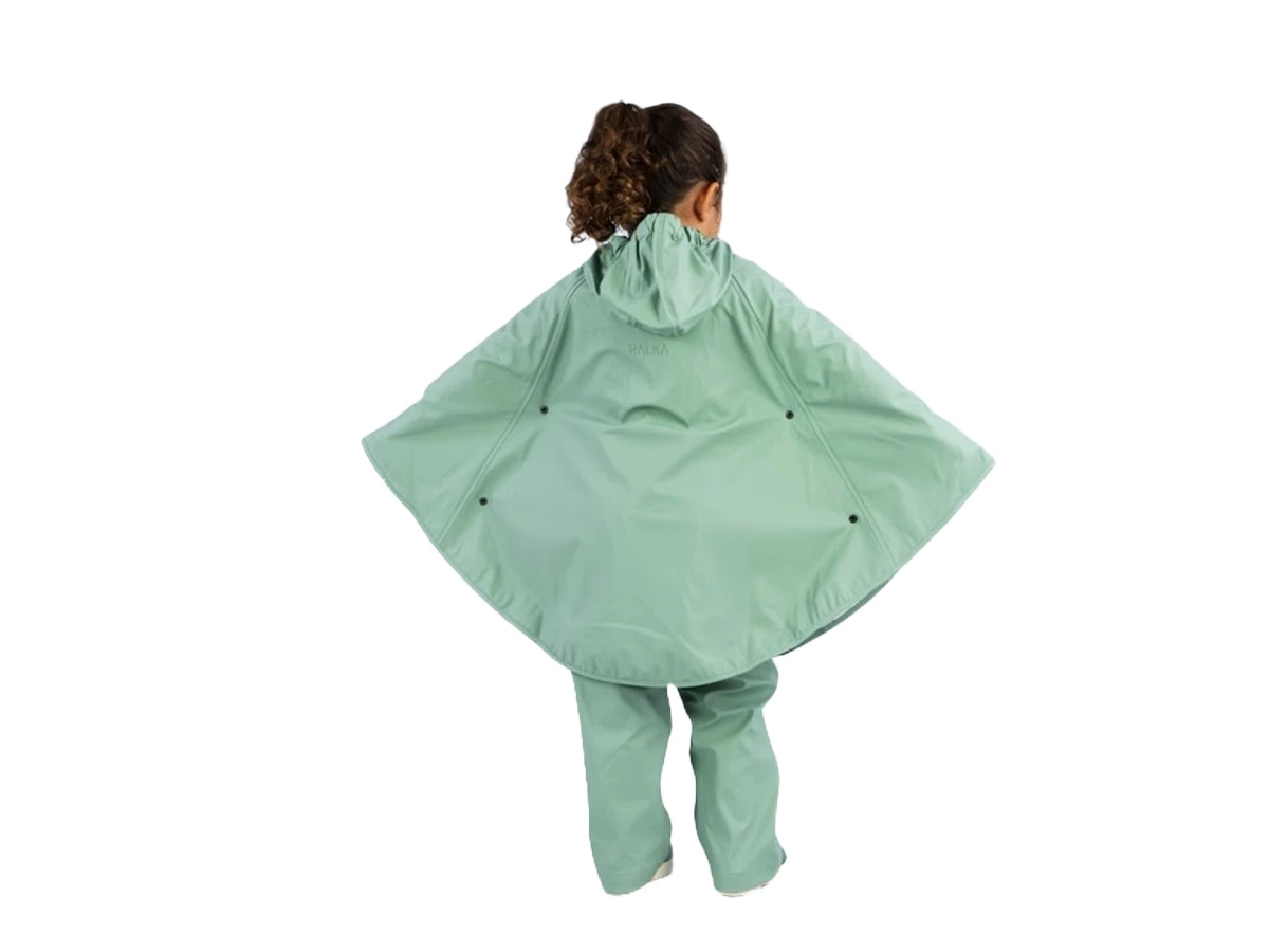 Ralka Sparkle Kinder Regenponcho - Groen/Wit 6 Ralka Sparkle Kinder Regenponcho - Groen/Wit - Afbeelding 4