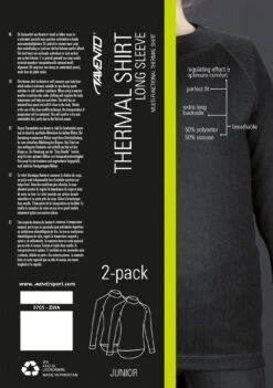 Avento Thermoshirt Lange Mouw Junior 2 Pack - Zwart 12 Avento Thermoshirt Lange Mouw Junior 2 Pack - Zwart -Kampeerartikelen Korting 2b739c339c73eb70