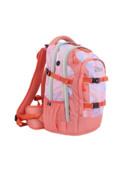 2be School Backpack Rugzak Koraal Roze -Kampeerartikelen Korting 2dc633c98400e6bd