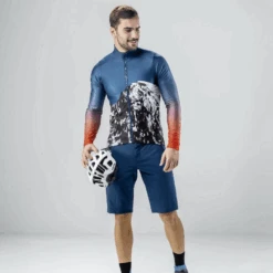 Löffler Scarp Blauw Heren Lange Mouwen Wielrenshirt -Kampeerartikelen Korting 3157e2fbfaa91cf9