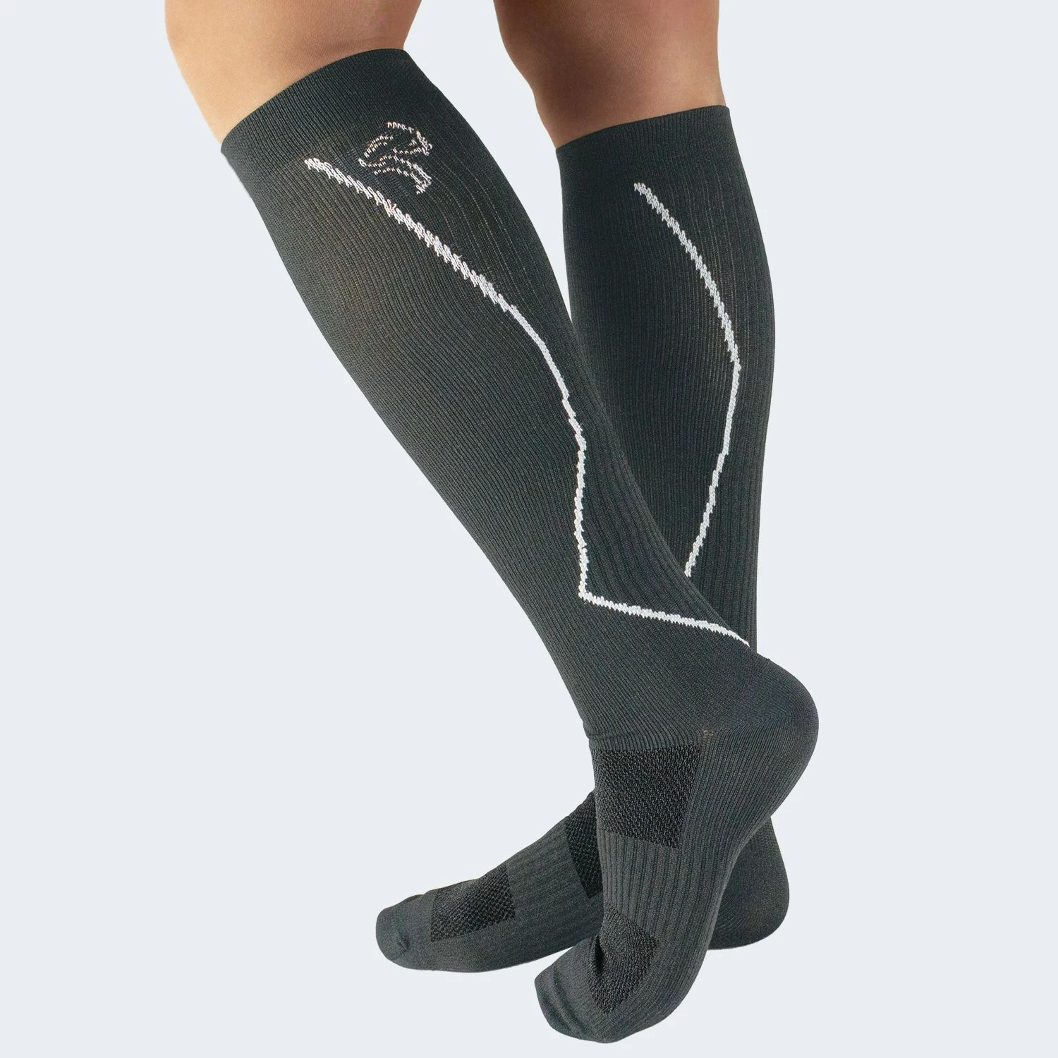 Black Snake Compression Fit Sport Grey Hardloopsokken 4 Black Snake Compression Fit Sport Grey Hardloopsokken - Afbeelding 2