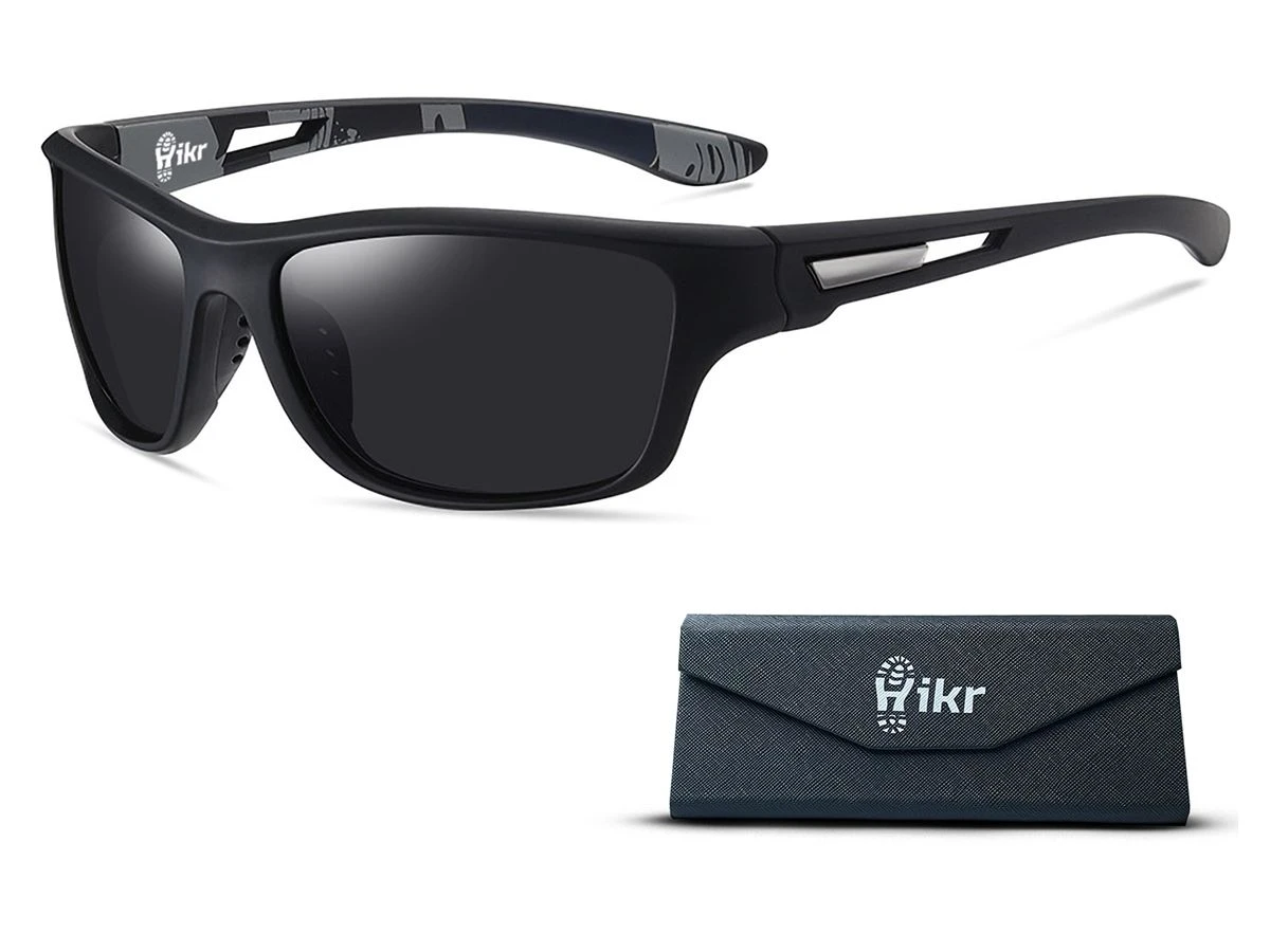 Hikr Gepolariseerde Zonnebril - Black 3 Hikr Gepolariseerde Zonnebril - Black