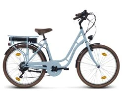 Merkloos Villette Vintage Retro Elektrische Fiets - Light Blue