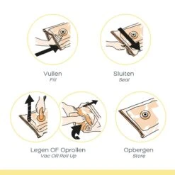 Merkloos Space Buddy Set Van 11 Vacuümzakken -Kampeerartikelen Korting 51681b24aebf1e65