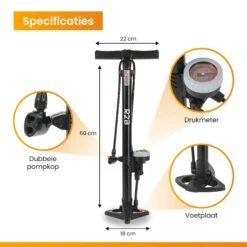 R2B Fietspomp Met Drukmeter - Dubbele Ventielkop -Kampeerartikelen Korting 5362ed4e7547adfe