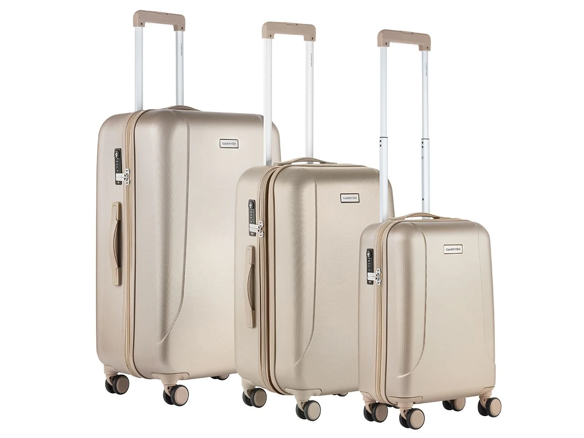CarryOn Skyhopper 3-delige TSA Kofferset - Champagne 3 CarryOn Skyhopper 3-delige TSA Kofferset - Champagne