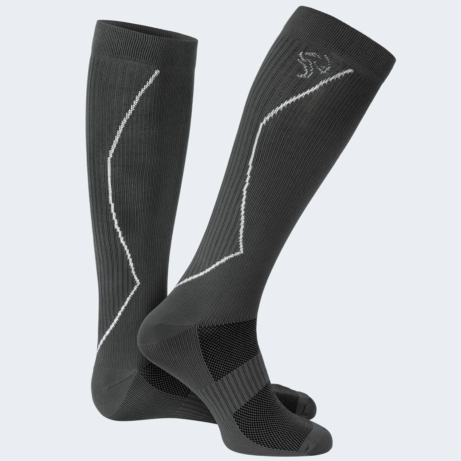 Black Snake Compression Fit Sport Grey Hardloopsokken 6 Black Snake Compression Fit Sport Grey Hardloopsokken - Afbeelding 4