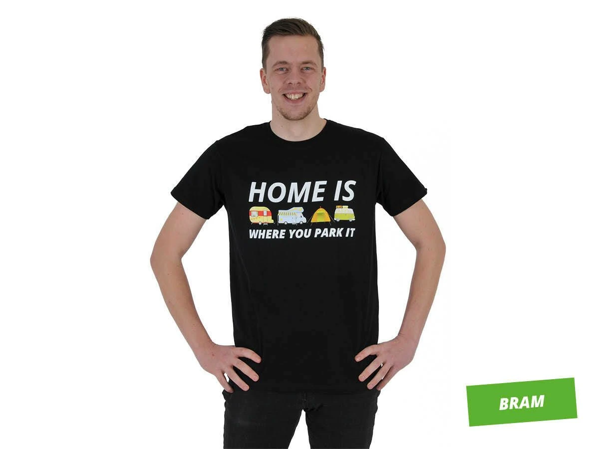 Obelink Home Is Where You Park It T-shirt - Black 6 Obelink Home Is Where You Park It T-shirt - Black - Afbeelding 4