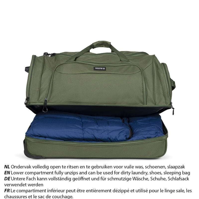 TravelZ 96 Liter Wieltas - Green 7 TravelZ 96 Liter Wieltas - Green - Afbeelding 5