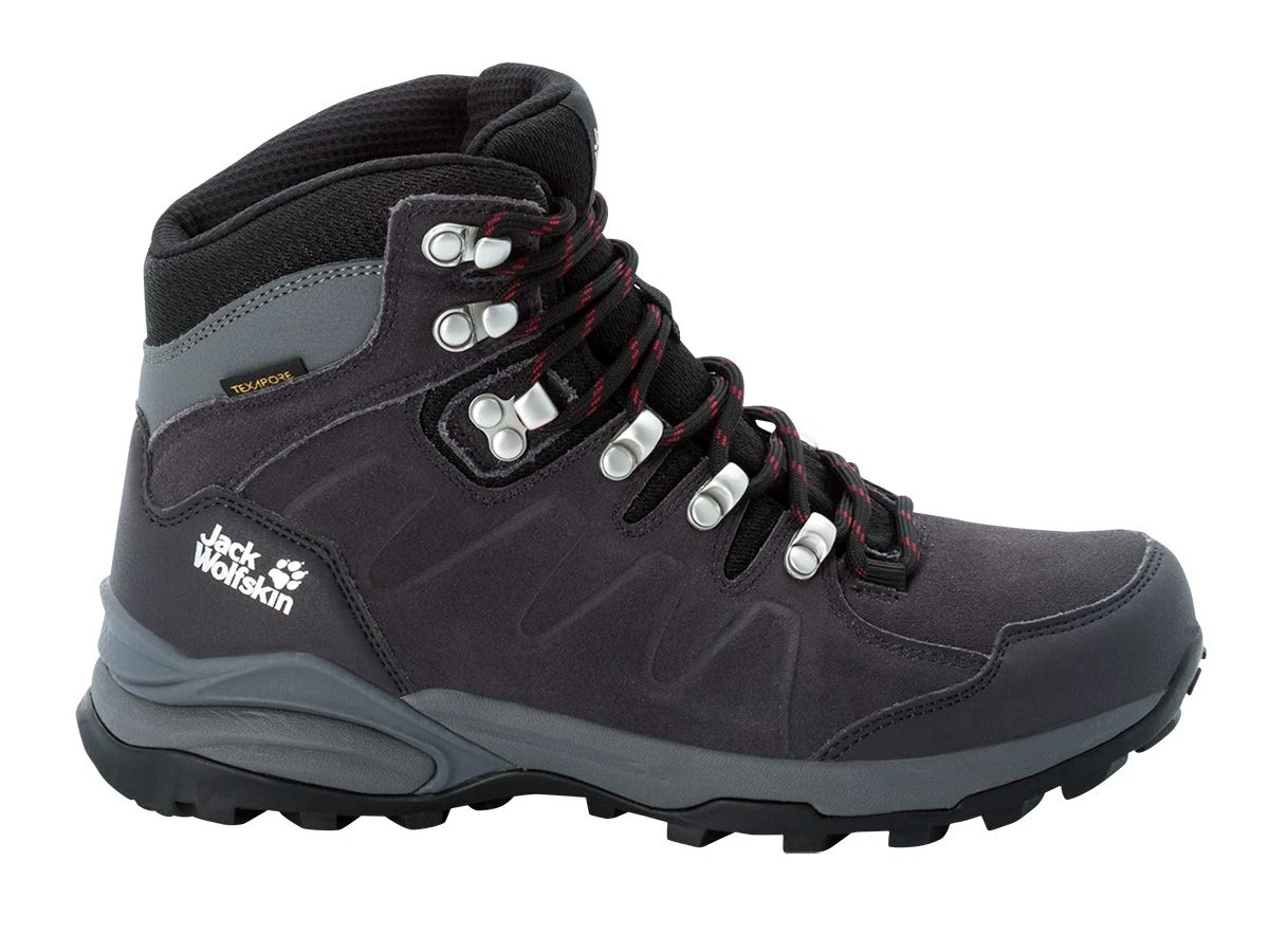 Jack Wolfskin Refugio Texapore Mid Dark Steel Dames Wandelschoenen 3 Jack Wolfskin Refugio Texapore Mid Dark Steel Dames Wandelschoenen
