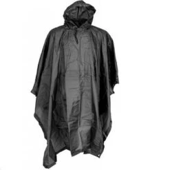 Merkloos Fostex Ripstop Zwarte Poncho