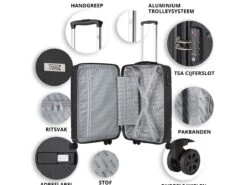 Travelz Big Bars 68 Cm TSA Reiskoffer - Black -Kampeerartikelen Korting 63329f8d116509.25580404