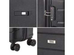 Travelz Big Bars 68 Cm TSA Reiskoffer - Black -Kampeerartikelen Korting 63329f8d17a362.69926396