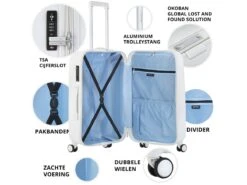 CarryOn Skyhopper 78 Cm Reiskoffer - White -Kampeerartikelen Korting 636a1415972602.86428118