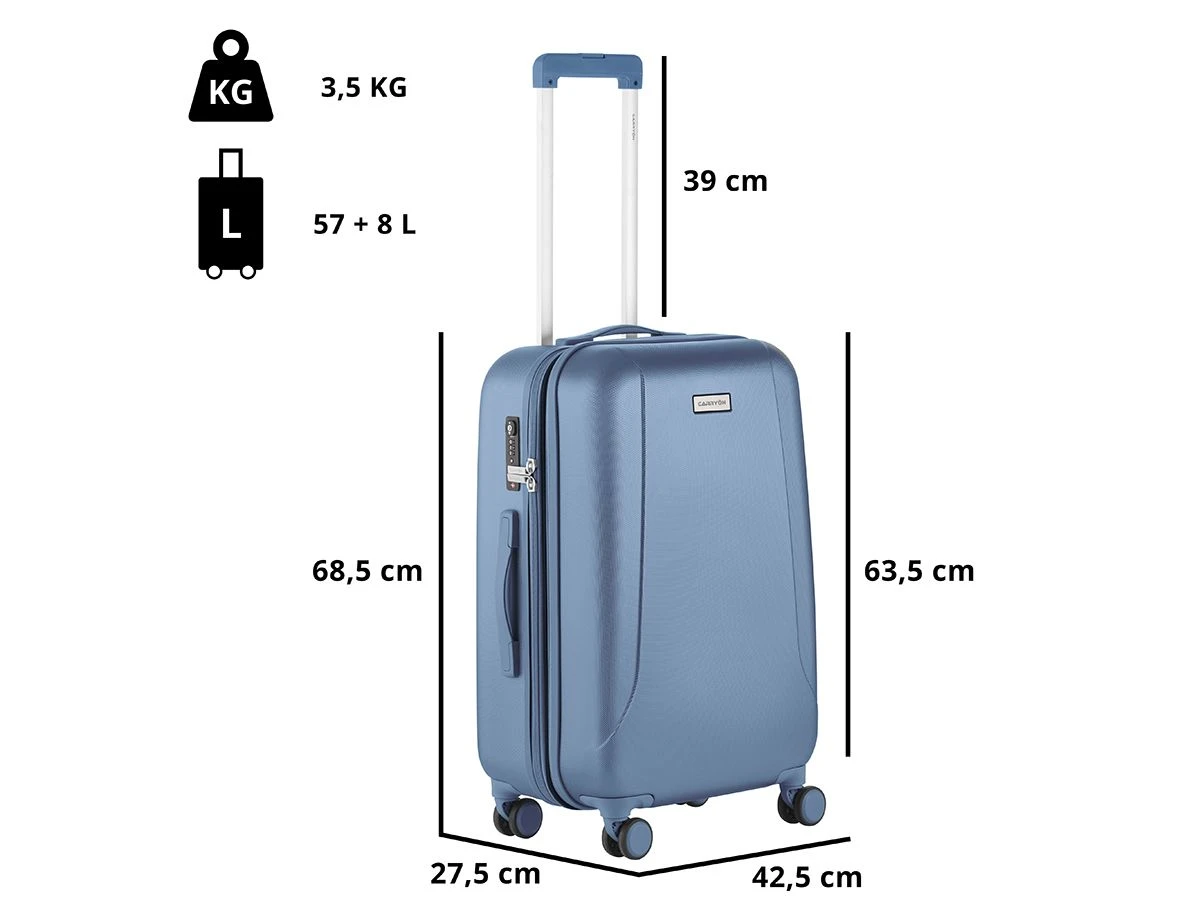 CarryOn Skyhopper 68 Cm Reiskoffer - Blue 4 CarryOn Skyhopper 68 Cm Reiskoffer - Blue - Afbeelding 2