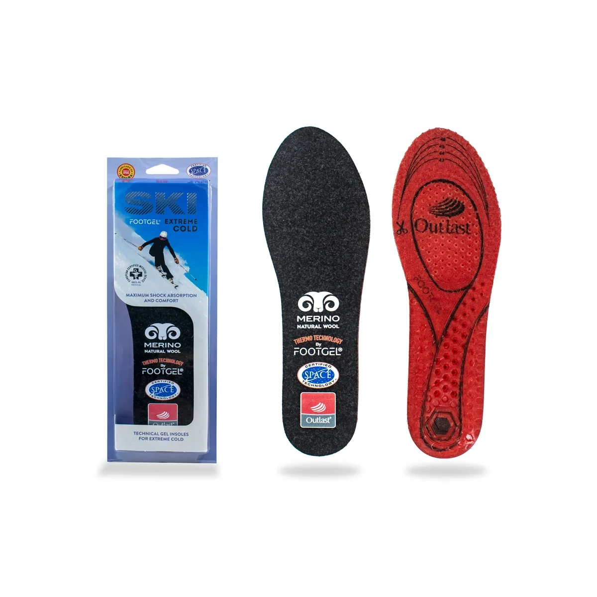 Merkloos Footgel Ski Extreme Cold Inlegzolen 4 Merkloos Footgel Ski Extreme Cold Inlegzolen - Afbeelding 2