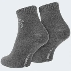 Black Snake 3-Pack Grey Pure Comfort Quarter Sneakersokken -Kampeerartikelen Korting 661503abd173d2.00973133