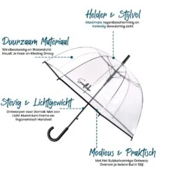 Sunflake Transparante Paraplu -Kampeerartikelen Korting 662f7ddb3a5a87.17310922