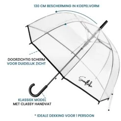 Sunflake Transparante Paraplu -Kampeerartikelen Korting 662f7ddb3b6261.48050847