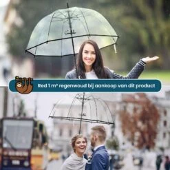 Sunflake Transparante Paraplu -Kampeerartikelen Korting 662f7ddb3d6d62.24225758