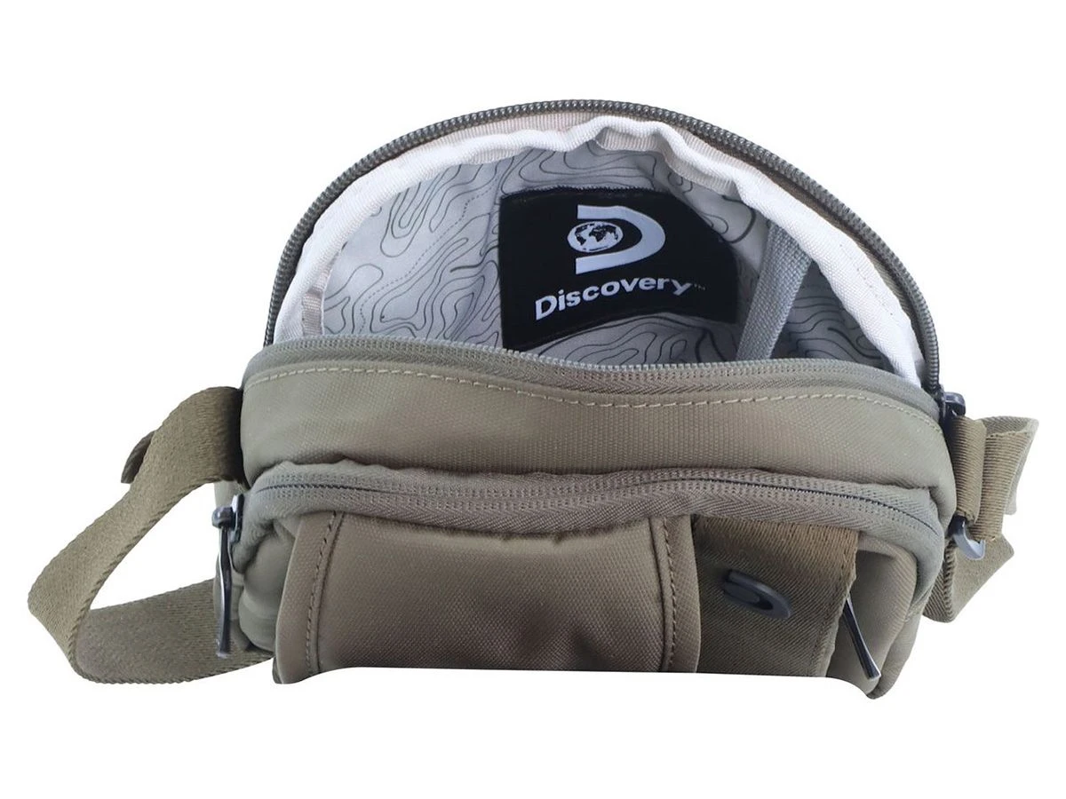 Merkloos Discovery Downtown Schoudertas - Khaki 5 Merkloos Discovery Downtown Schoudertas - Khaki - Afbeelding 3