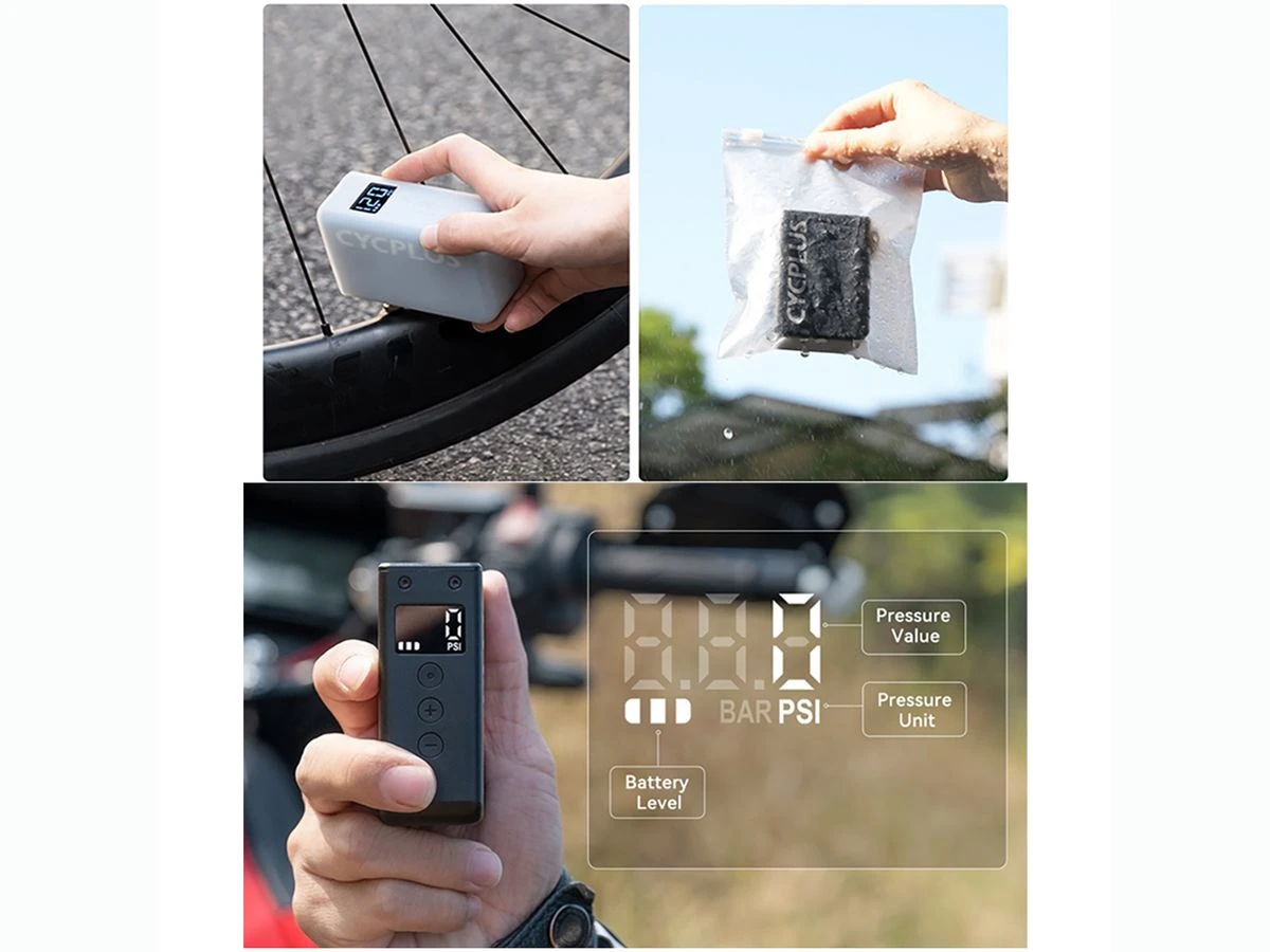 Cycplus AS2 Pro Max Elektrische Mini Fietspomp 6 Cycplus AS2 Pro Max Elektrische Mini Fietspomp - Afbeelding 4
