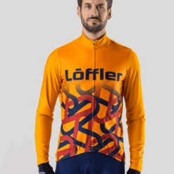 Loeffler Ambassador MID Oranje Wielrenshirt -Kampeerartikelen Korting 66e186d1852697.20064881