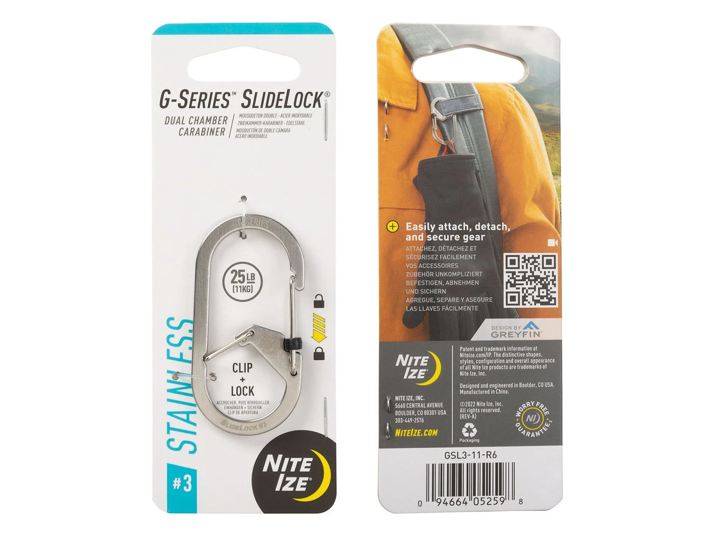 Nite Ize G-Series Karabijnhaak Slidelock #3 4 Nite Ize G-Series Karabijnhaak Slidelock #3 - Afbeelding 2