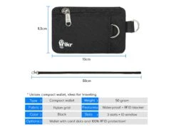 Merkloos Hikr Reisportemonnee - Black -Kampeerartikelen Korting 67397209da958822