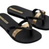 Ipanema Kirei Dames Slippers - Black/Gold -Kampeerartikelen Korting 687723 ipanema kirei slippers black gold 00 ecommerce