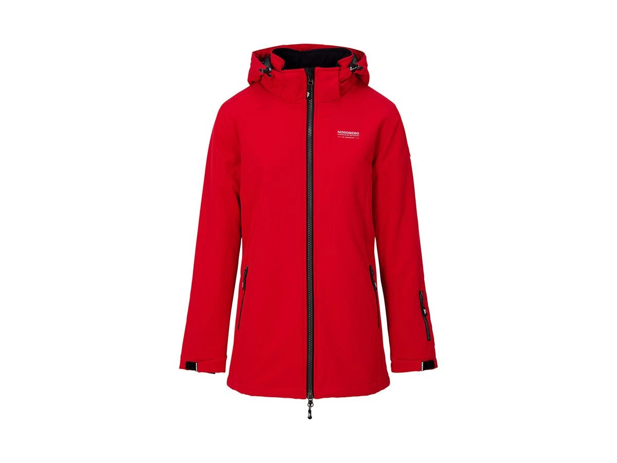 Nordberg Olla Dames Gevoerde Softshell Jas - Red 3 Nordberg Olla Dames Gevoerde Softshell Jas - Red