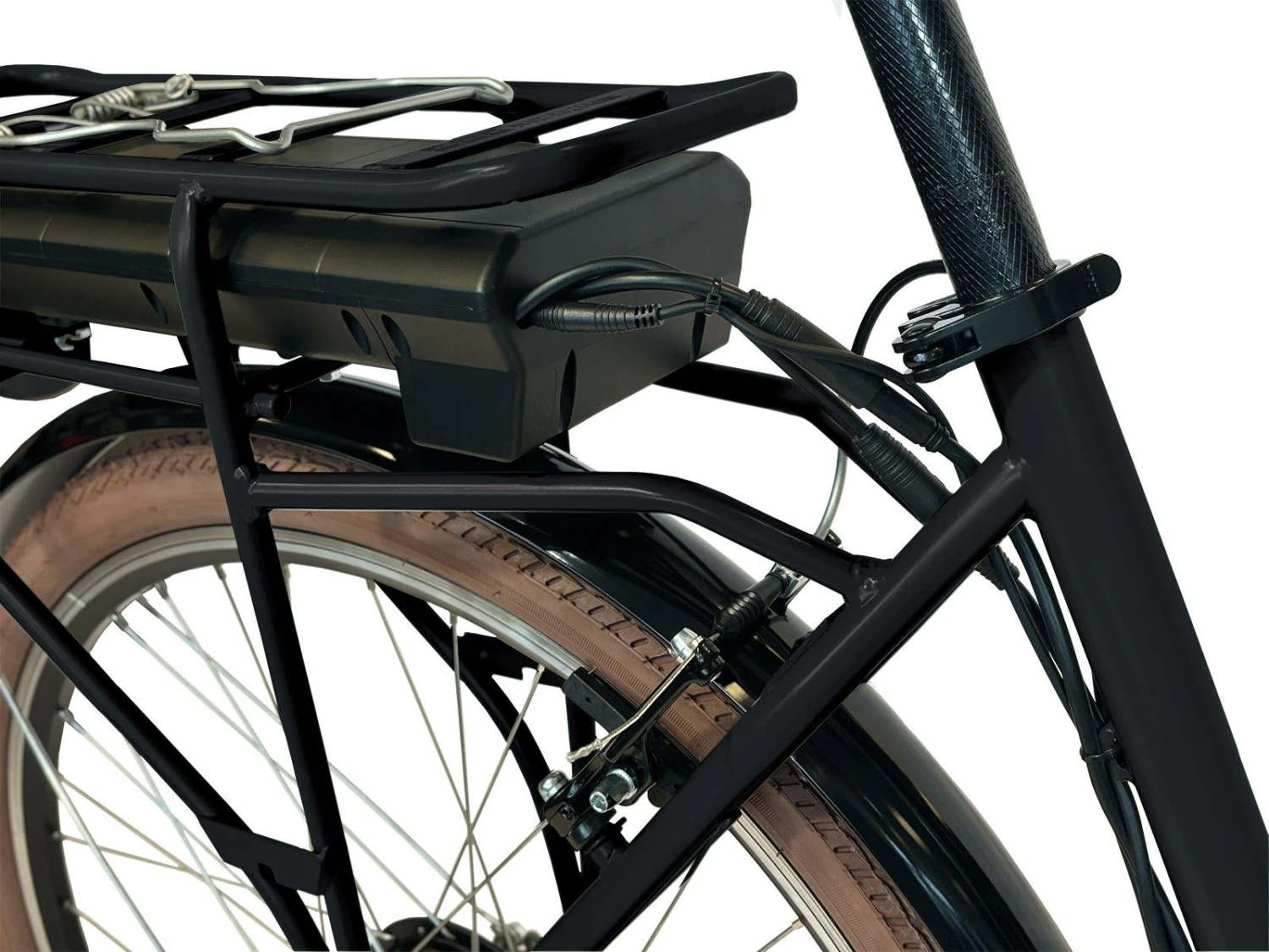 Merkloos Villette Vintage Retro Elektrische Fiets - Black 7 Merkloos Villette Vintage Retro Elektrische Fiets - Black - Afbeelding 5