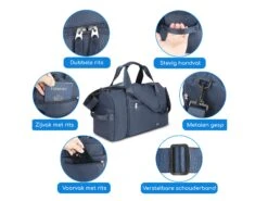 Hikr Reistas 40x25x20 Cm Weekendtas - Black 10 Hikr Reistas 40x25x20 Cm Weekendtas - Black -Kampeerartikelen Korting 7a9e2ffb15204504