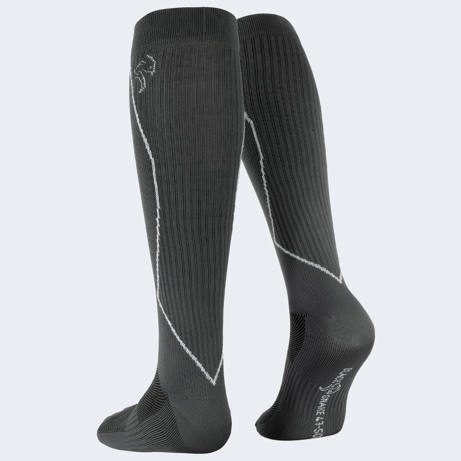 Black Snake Compression Fit Sport Grey Hardloopsokken 7 Black Snake Compression Fit Sport Grey Hardloopsokken - Afbeelding 5