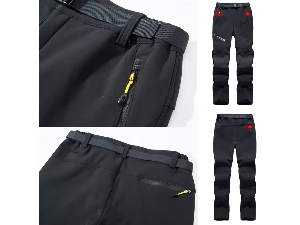 Hikr Waterdichte Heren Fleecebroek - Grey 4 Hikr Waterdichte Heren Fleecebroek - Grey - Afbeelding 2