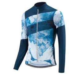 Löffler Floes Blue Heren Lange Mouwen Wielrenshirt