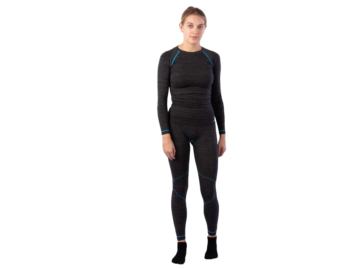 Avento Superior Dames Thermobroek - Zwart/Aqua 5 Avento Superior Dames Thermobroek - Zwart/Aqua - Afbeelding 3