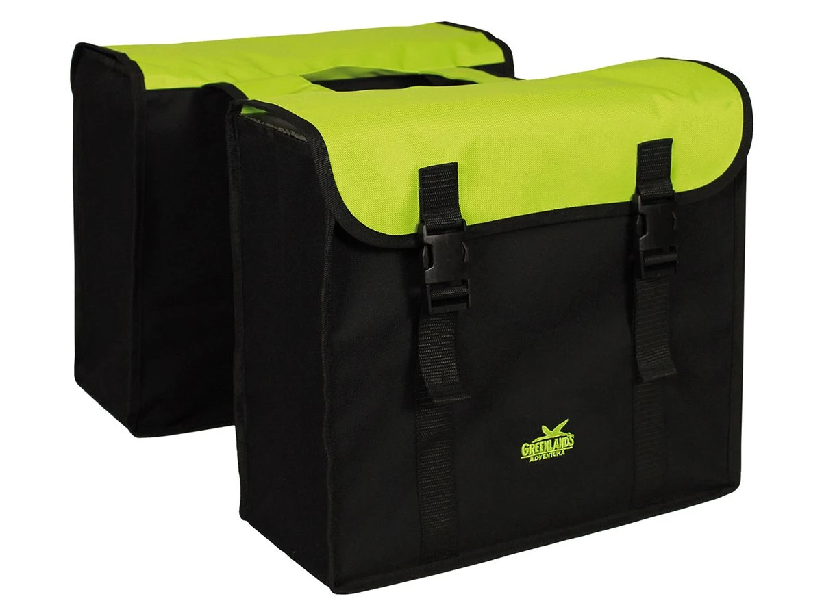 Greenlands Colourfull Lime Dubbele Fietstas 4 Greenlands Colourfull Lime Dubbele Fietstas - Afbeelding 2
