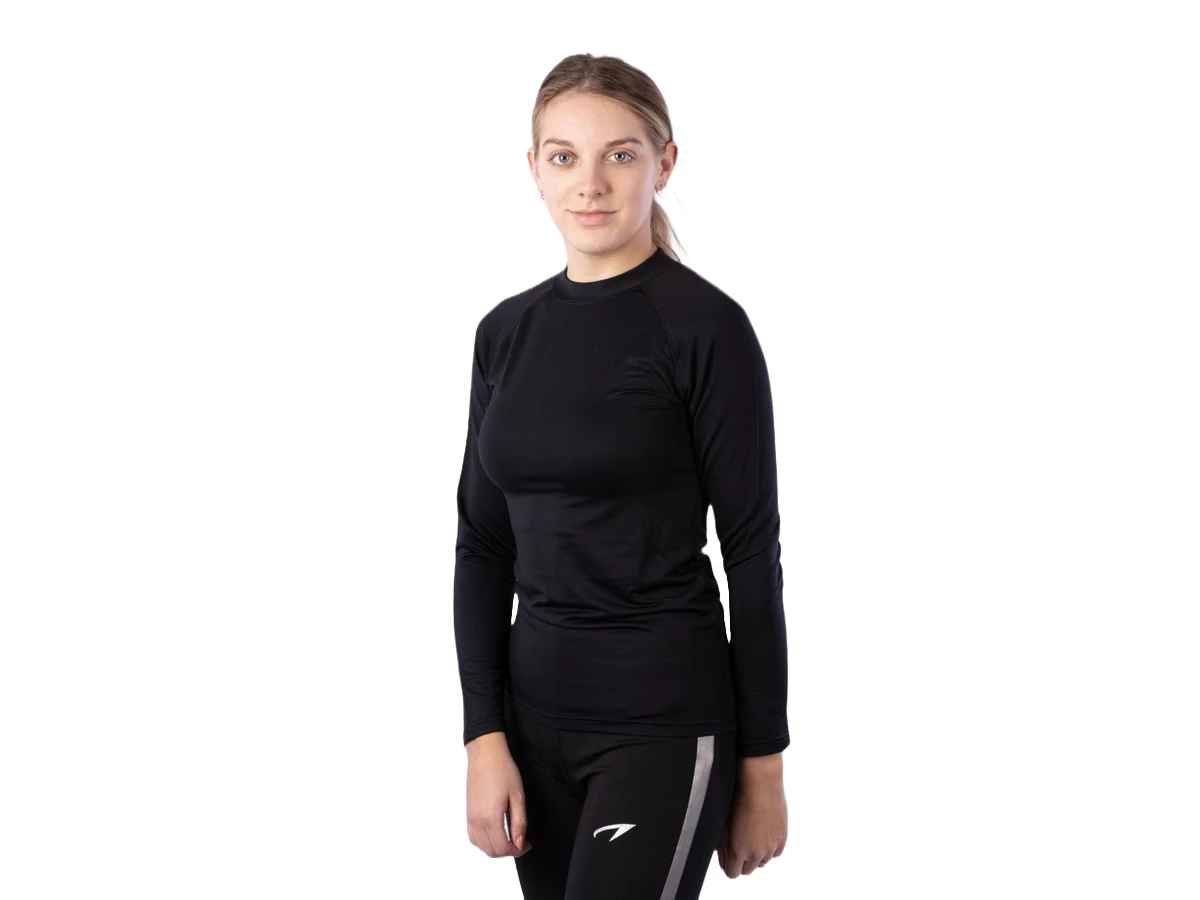 Avento Base Layer Kange Mouw Dames Shirt - Zwart/zilver 4 Avento Base Layer Kange Mouw Dames Shirt - Zwart/zilver - Afbeelding 2