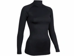 Avento Base Layer Kange Mouw Dames Shirt - Zwart/zilver