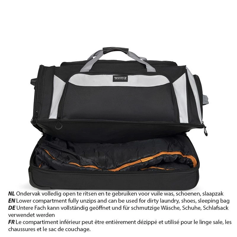 TravelZ 96 Liter Wieltas - Black 7 TravelZ 96 Liter Wieltas - Black - Afbeelding 5