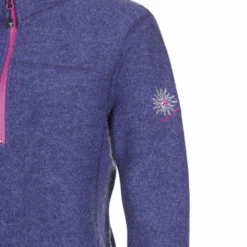 Ivanhoe Wollen Damestrui Dina Half Zip Paars -Kampeerartikelen Korting b73658ad09558084