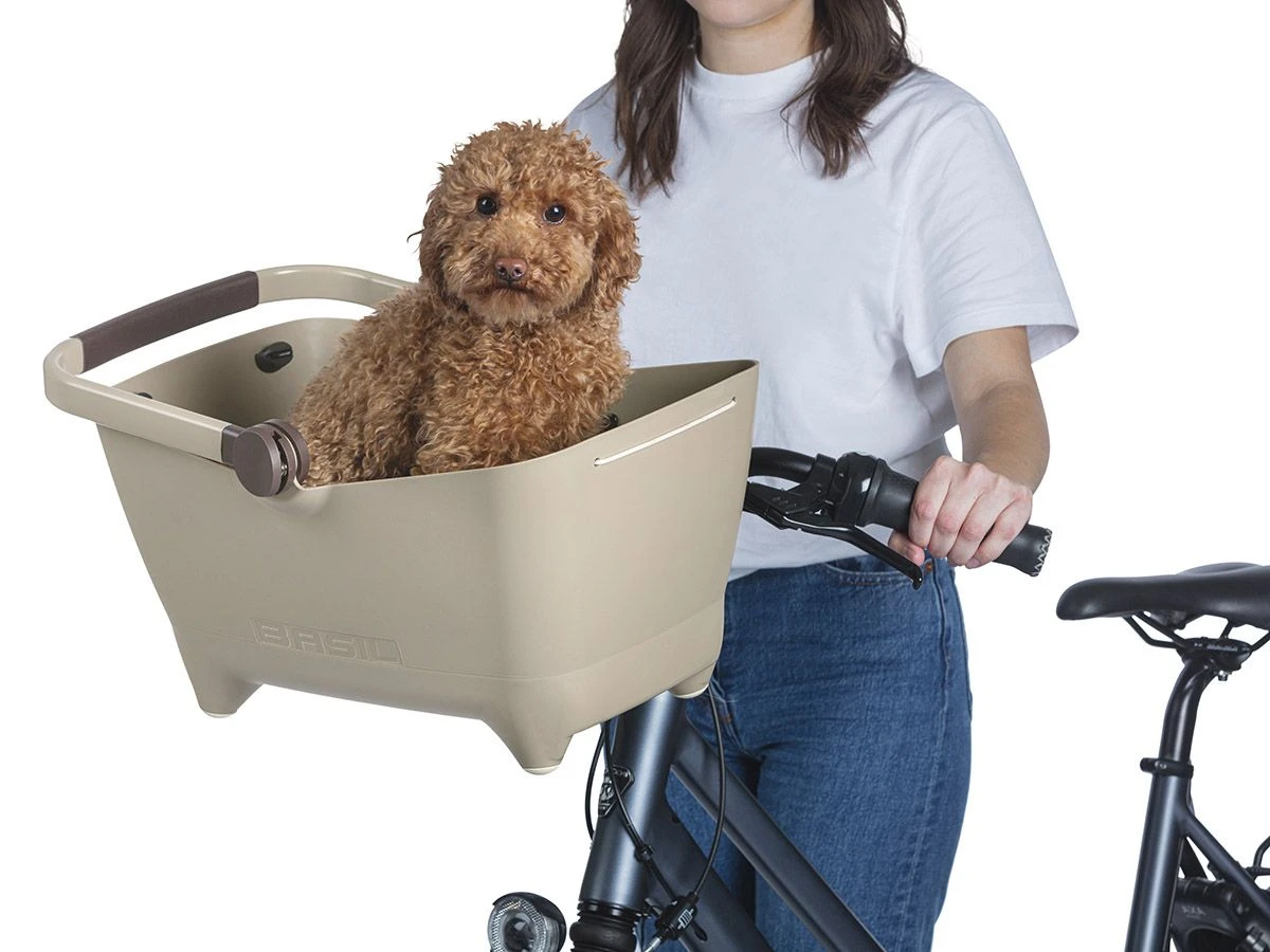 Basil Buddy Klickfix Biscotti Brown Hondenfietsmand 8 Basil Buddy Klickfix Biscotti Brown Hondenfietsmand - Afbeelding 6
