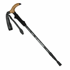 Merkloos Highlander Arran T-handgreep Wandelstok - Zwart