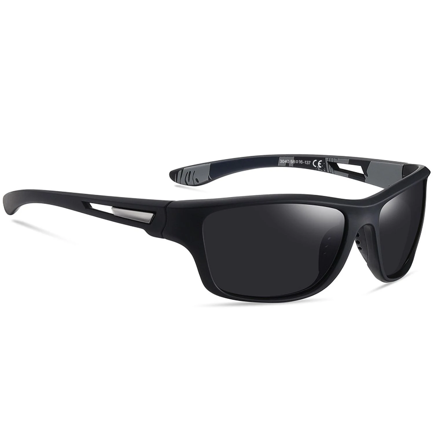 Hikr Gepolariseerde Zonnebril - Black 4 Hikr Gepolariseerde Zonnebril - Black - Afbeelding 2