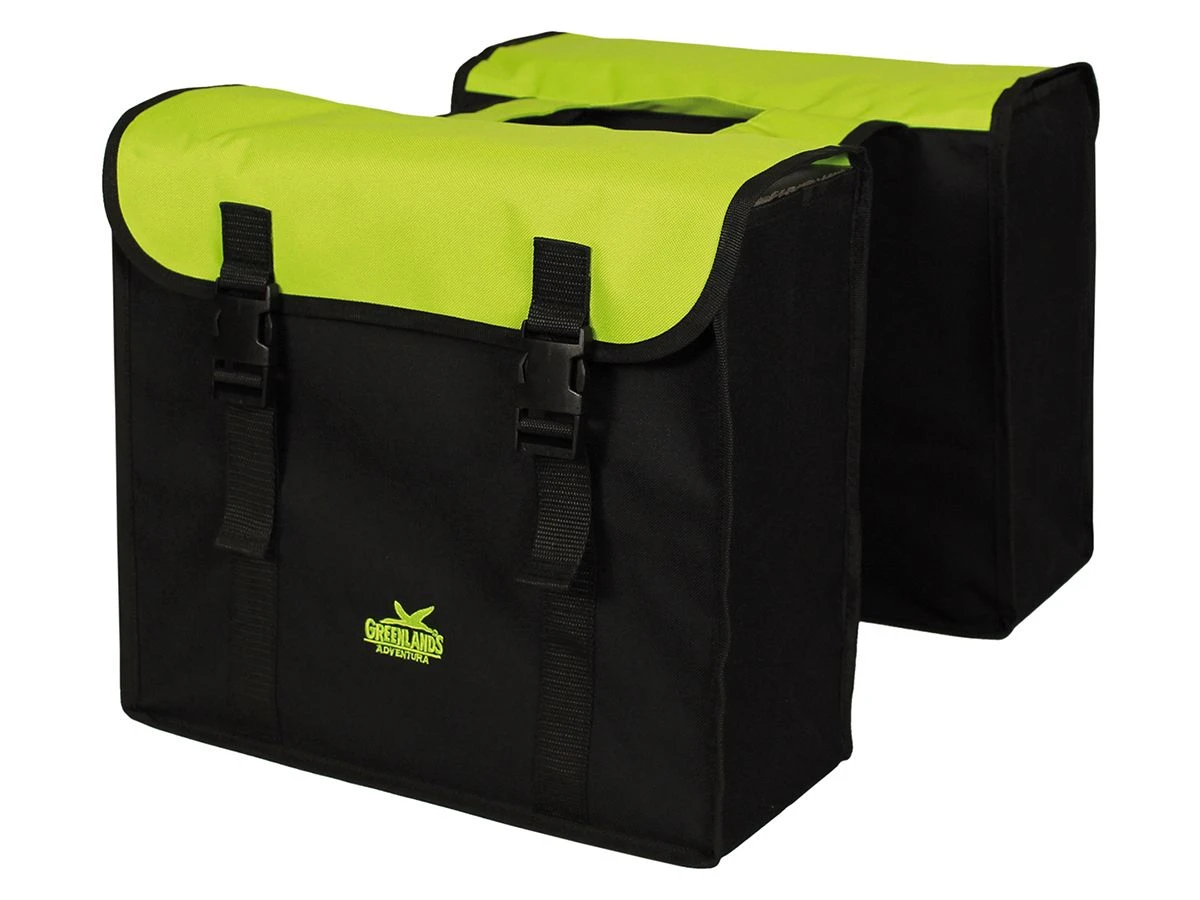 Greenlands Colourfull Lime Dubbele Fietstas 3 Greenlands Colourfull Lime Dubbele Fietstas